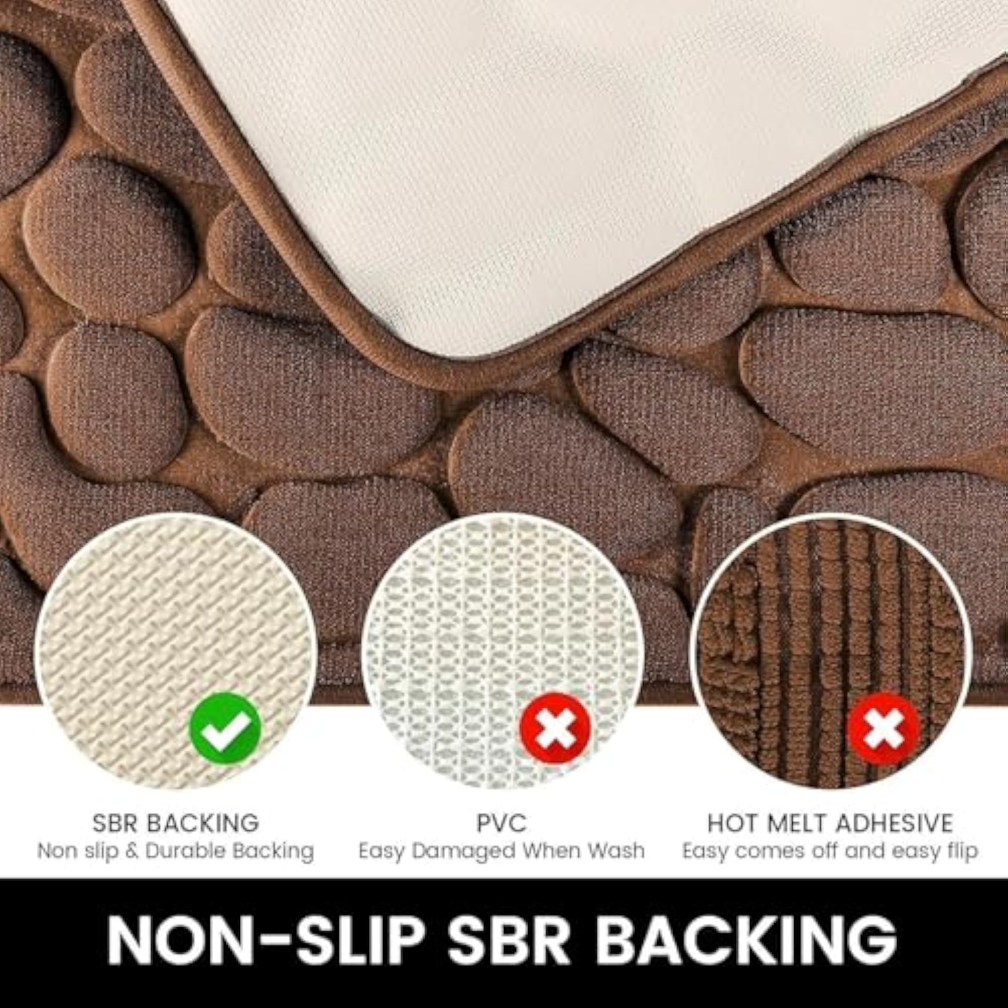 Luxury Memory Foam Bath Mat, Water Absorbent